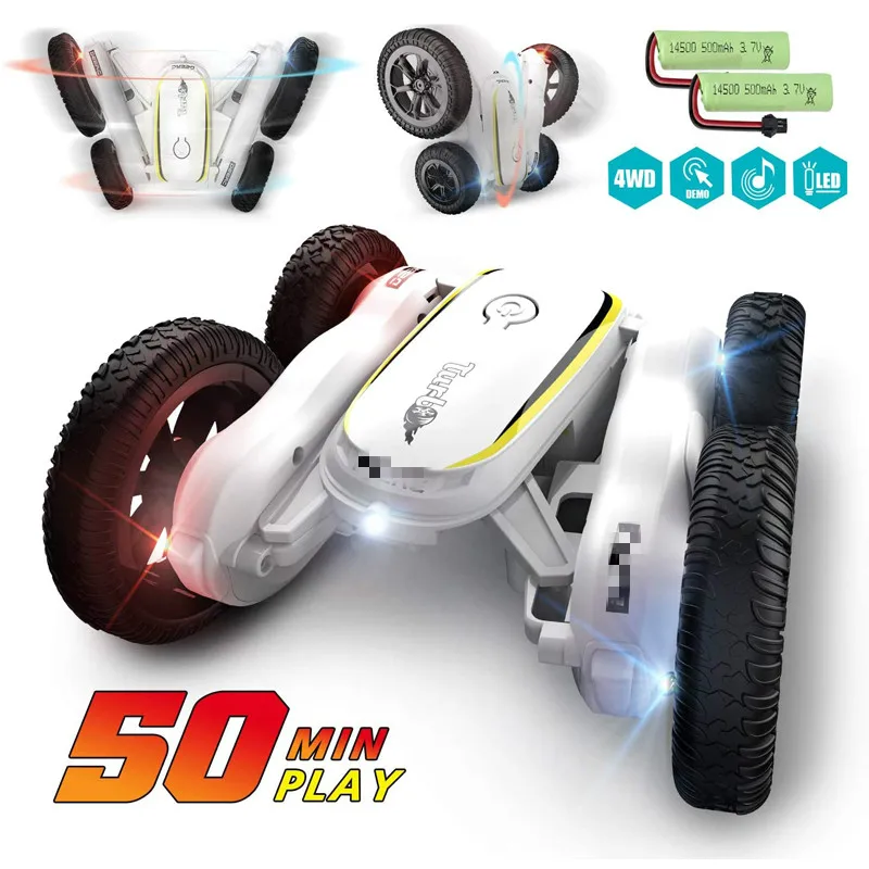 RC Stunt Cars Remote Control Car Toys Demo Mode Music Led Lights Control 4WD Double Sided Fancy Rotating 360 Flips Vehicles
RC Stunt Cars Remote Control Car Toys Demo Mode Music Led Lights Control 4WD Double Sided Fancy Rotating 360 Flips Vehicles
