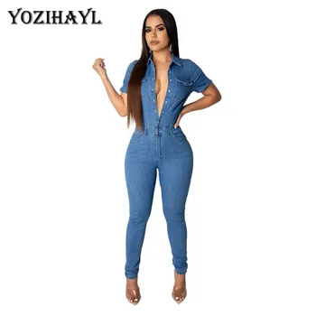 Demin Jumpsuit Women Cowboy Streetwear Outfit Overalls Elastic Jumpsuit Demin Playsuits Short Sleeve V Neck Jeans Rompers
Demin Jumpsuit Women Cowboy Streetwear Outfit Overalls Elastic Jumpsuit Demin Playsuits Short Sleeve V Neck Jeans Rompers