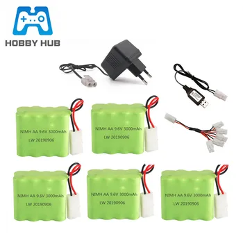 Ni-MH 9.6v 3000mah Battery + 9.6v Charger For Rc toy Car Boat Gun Tank Train Robot AA 9.6v 2400mah Rechargeable Battery Pack 
Ni-MH 9.6v 3000mah Battery + 9.6v Charger For Rc toy Car Boat Gun Tank Train Robot AA 9.6v 2400mah Rechargeable Battery Pack