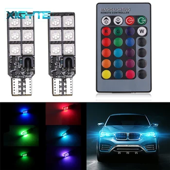 1Set Car Styling T10 width lights RGB 12 SMD 5050 LED car wedge side light indoor reading light bulb with remote control DC 12V
1Set Car Styling T10 width lights RGB 12 SMD 5050 LED car wedge side light indoor reading light bulb with remote control DC 12V