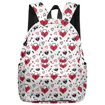 Heart Key Pattern Backpack For Teenage Travel Bags School Bags Backpack Interior Key Chain Holder
Heart Key Pattern Backpack For Teenage Travel Bags School Bags Backpack Interior Key Chain Holder