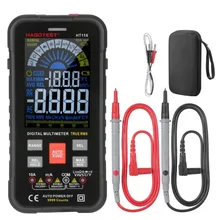 HT116 Digital Multimeters LED Data Hold AC DC Bargraph 9999 Counts Portable Tester Home Fuse Burning Prompt Auto Power Off
HT116 Digital Multimeters LED Data Hold AC DC Bargraph 9999 Counts Portable Tester Home Fuse Burning Prompt Auto Power Off