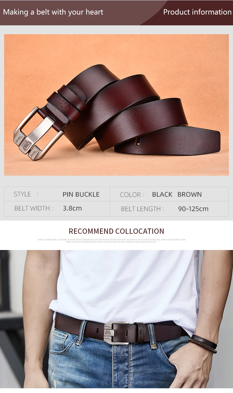 Casual Genuine Leather Belts for Men H5d85da052b8045a4b4eb3433929ad91bI belts for men
