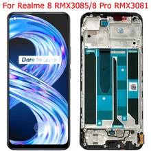 Écran tactile LCD avec châssis, 6.4 pouces, pour Realme 8 Pro RMX3085 8pro RMX3081, Original=