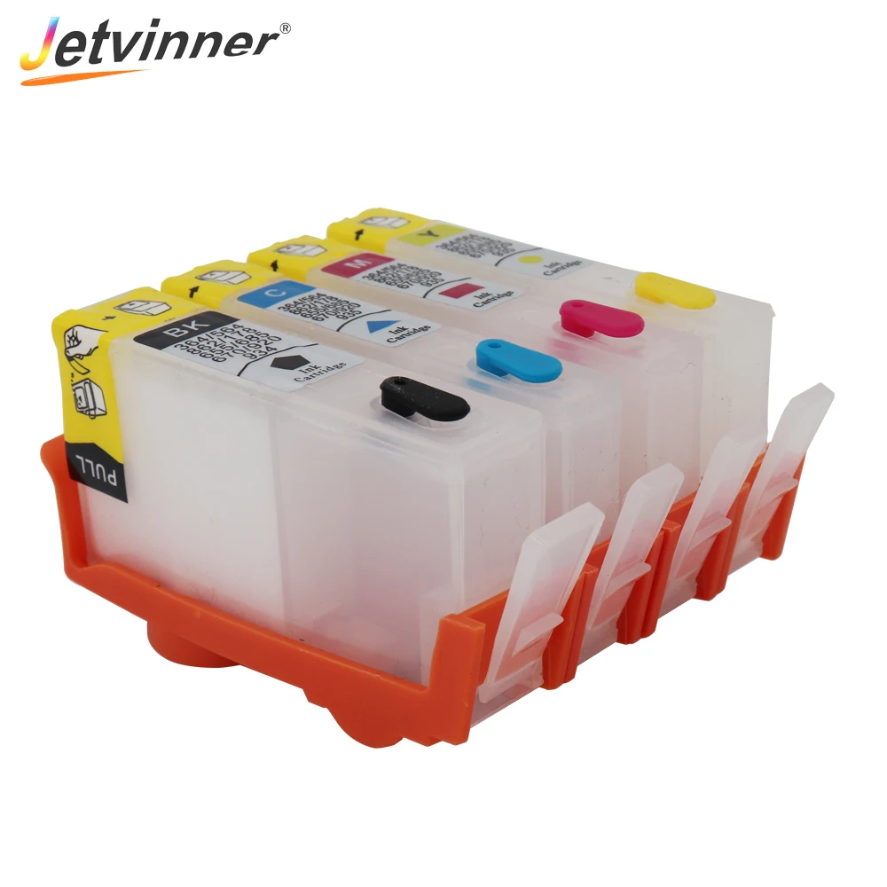 Jetvinner 4-color Refillable Ink Cartridge 564 For HP 564 For HP564 XL With ARC Chip For HP Deskjet 3070A 3520 3522 Printers
Jetvinner 4-color Refillable Ink Cartridge 564 For HP 564 For HP564 XL With ARC Chip For HP Deskjet 3070A 3520 3522 Printers
