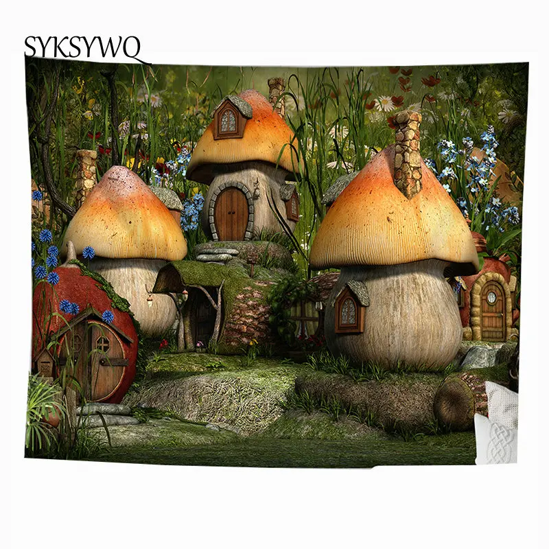 forest mushroom house tapestry wall carpet phychedelic wandtapijt bohemian wall hanging blanket
forest mushroom house tapestry wall carpet phychedelic wandtapijt bohemian wall hanging blanket