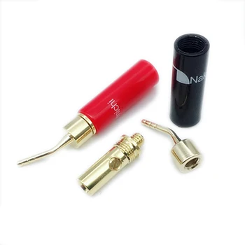 HIFI 4PCS 2mm Banana Plug Nakamichi Gold Plated Speaker Cable Pin Angel Wire Screws Lock Connector For Musical HiFi Audio
HIFI 4PCS 2mm Banana Plug Nakamichi Gold Plated Speaker Cable Pin Angel Wire Screws Lock Connector For Musical HiFi Audio