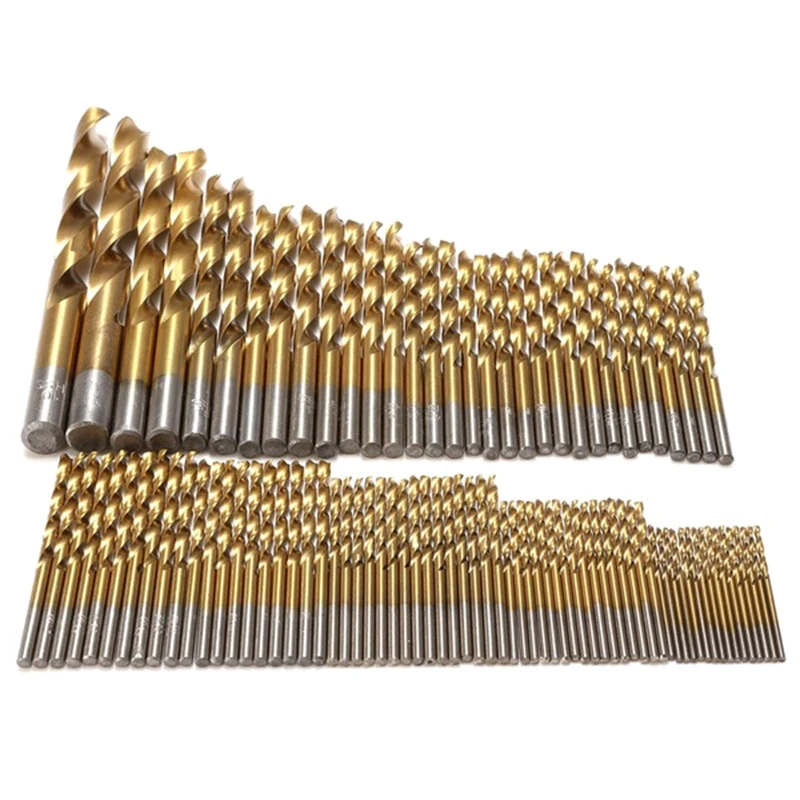 HHO-99pcs Titanium Coated High Speed Steel Serratula Drill Bit Set Tool 1.5mm - 10mm
HHO-99pcs Titanium Coated High Speed Steel Serratula Drill Bit Set Tool 1.5mm - 10mm
