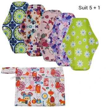 5+1 Set Heavy Flow Pads Reusable Menstrual Cloth Sanitary Napkin Pad 100% Organic Bamboo Soft Healthy Mum Night Use color random
5+1 Set Heavy Flow Pads Reusable Menstrual Cloth Sanitary Napkin Pad 100% Organic Bamboo Soft Healthy Mum Night Use color random