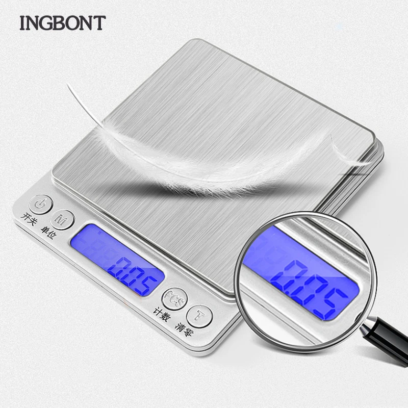 INGBONT 0.01/0.1g LCD Precision Pocket Scale Gram 500g/3kg Mini Digital Jewelry Balance Weighing Tea Baking Food Kitchen
INGBONT 0.01/0.1g LCD Precision Pocket Scale Gram 500g/3kg Mini Digital Jewelry Balance Weighing Tea Baking Food Kitchen