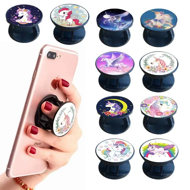 

10 Pieces Fold-able Cellphone Holders Round Shape Phone Grip,Phone Grip Holder Phone Finger Stand for Smartphones and Tablets