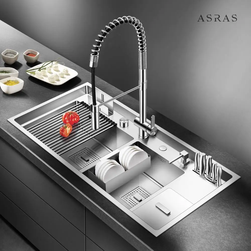 Большая раковина ASRAS 10049B из нержавеющей стали 304 ручной работы, раковина с двойной чашей, утолщенная раковина с мусорным баком
Большая раковина ASRAS 10049B из нержавеющей стали 304 ручной работы, раковина с двойной чашей, утолщенная раковина с мусорным баком