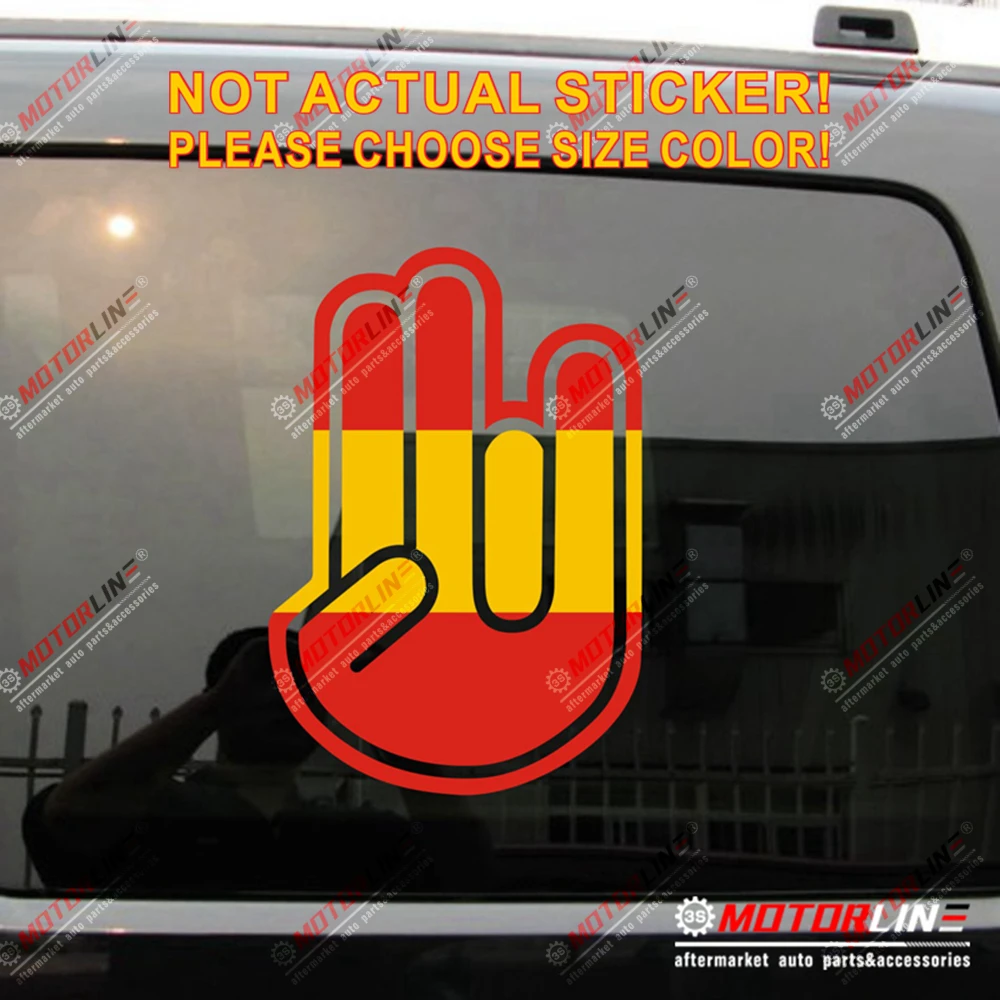 Shocker Hand Flag of Spain Decal Sticker Car Vinyl Spanish Die cut no background pick color and size
Shocker Hand Flag of Spain Decal Sticker Car Vinyl Spanish Die cut no background pick color and size