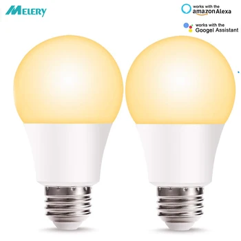 WiFi Smart LED Light Bulb E26/E27 Warm to Cold White Adjustable Brightness 8W Lamp A19 Tuya Remote Control by Alexa Google Home
WiFi Smart LED Light Bulb E26/E27 Warm to Cold White Adjustable Brightness 8W Lamp A19 Tuya Remote Control by Alexa Google Home