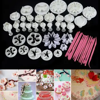 47Pcs Fondant Cake Decorating Mold Sugarcraft Plunger Cutter Cookies Tools Mould Set Heart Star Flower Shaped
47Pcs Fondant Cake Decorating Mold Sugarcraft Plunger Cutter Cookies Tools Mould Set Heart Star Flower Shaped