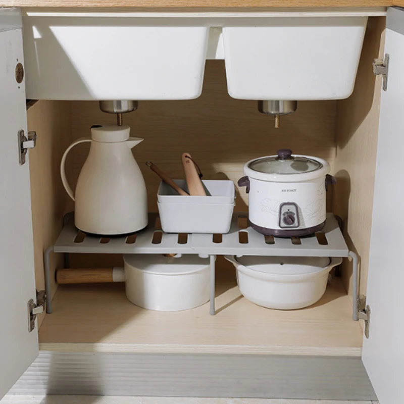 Домашний шкаф органайзер для хранения полка кухонной стойки компактный