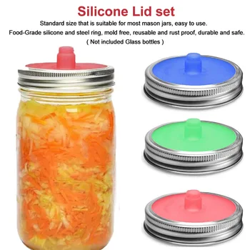 Kitchen Tool Sealing Pickles Making Sauerkraut DIY For Mason Jars Waterless Airlock Covers Fermentation Lid Kit With Ring 
Kitchen Tool Sealing Pickles Making Sauerkraut DIY For Mason Jars Waterless Airlock Covers Fermentation Lid Kit With Ring