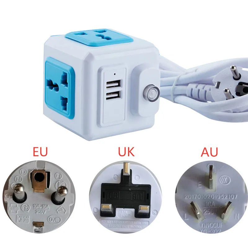 EU UK AU Plug USB Multi Universal Powercube USB Outlets Extender Electrical Cord Socket Network Filter for Smartphones Tablets
EU UK AU Plug USB Multi Universal Powercube USB Outlets Extender Electrical Cord Socket Network Filter for Smartphones Tablets