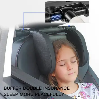 Car Sleeping Pillow Headrest Car Seat Neck Support For Child Cervical Spine Adjustable Width Height For Most Cars With Headrests