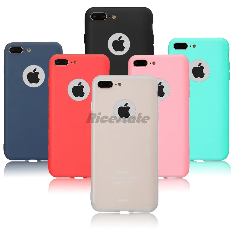 Чехол для iPhone 6 7 8 Plus X XR XS olid простой цветной чехол 6Plus 7Plus 11 Pro Max с отверстием