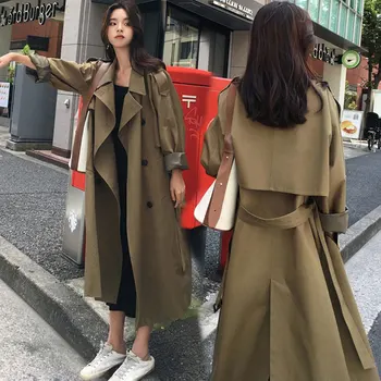 Women's 2019 New Fashion Solid Trench Coat Full Sleeve Turn-down Collar Double Breasted Casual Spring Autum Loose Outerwear
Women's 2019 New Fashion Solid Trench Coat Full Sleeve Turn-down Collar Double Breasted Casual Spring Autum Loose Outerwear