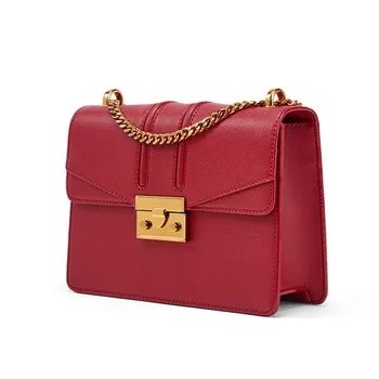 

2020 new women's bag PU leather solid color Bacchus bag simple shoulder diagonal bag ladies small square bag