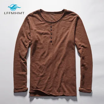Men Spring Autumn Fashion Brand Japan Style Unique Button Design Bamboo Cotton Oneck Long Sleeve Tshirt Male Casual T-shirts Tee
Men Spring Autumn Fashion Brand Japan Style Unique Button Design Bamboo Cotton Oneck Long Sleeve Tshirt Male Casual T-shirts Tee