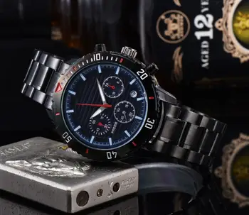 Business Men's Complicated Chronograph Quartz Watch 6 Pin Stainless Steel Strap Stop Watches Clock Mirar Regarder 2020
Business Men's Complicated Chronograph Quartz Watch 6 Pin Stainless Steel Strap Stop Watches Clock Mirar Regarder 2020