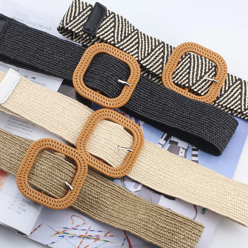 Bohemian Braided Waist Belt Round Square Buckle solid Wide Woman's Belt Female black Elastic waistband Dress decorative belt
Bohemian Braided Waist Belt Round Square Buckle solid Wide Woman's Belt Female black Elastic waistband Dress decorative belt