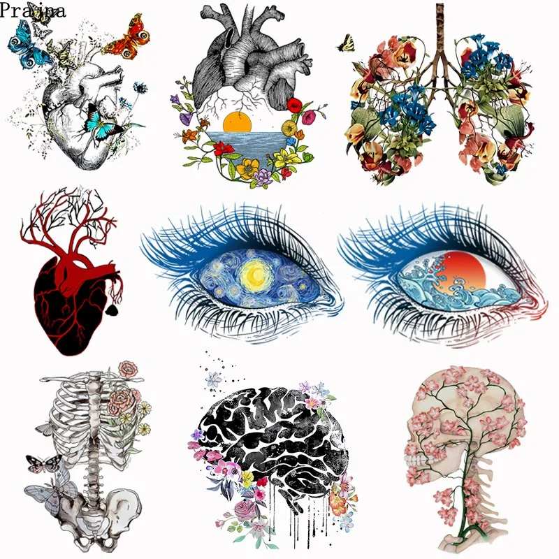 Prajna Brain Eye Patch Anatomical Organs heart Iron on Transfers Heat Transfer Vinyl Patches Stickers For Clothing Applique DIY
Prajna Brain Eye Patch Anatomical Organs heart Iron on Transfers Heat Transfer Vinyl Patches Stickers For Clothing Applique DIY
