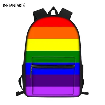 INSTANTARTS Colorful Rainbow Print School Bags for Kids Big Capacity Shoulder Backpack Creat Your Schoolbags Book Bag Boys Girls 
INSTANTARTS Colorful Rainbow Print School Bags for Kids Big Capacity Shoulder Backpack Creat Your Schoolbags Book Bag Boys Girls