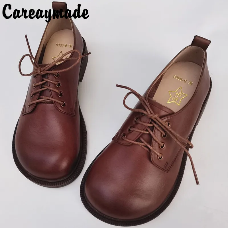 Careaymade-Retro British big head wide edition small leather shoes round head lace up baby shoes original women's single shoes
Careaymade-Retro British big head wide edition small leather shoes round head lace up baby shoes original women's single shoes