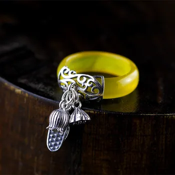 2019 Sale Anel Feminino Items S925 Pure Ornaments Retro Beautiful Ladies Slippers Accessories Canary Stone Ring Cross-border 
2019 Sale Anel Feminino Items S925 Pure Ornaments Retro Beautiful Ladies Slippers Accessories Canary Stone Ring Cross-border