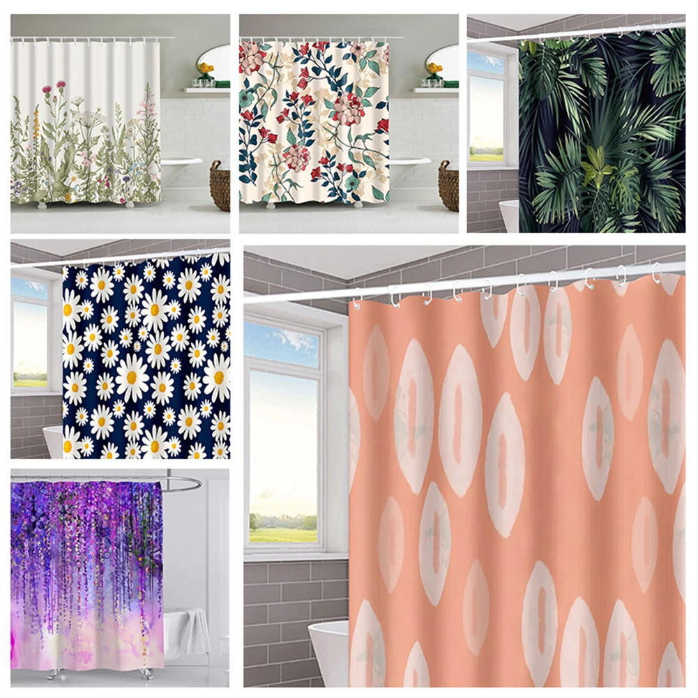 Водонепроницаемая 3d-занавеска для душа с цветочным и животным принтом, набор с крючками в скандинавском стиле, украшение для дома, Товары для ванной комнаты 
Водонепроницаемая 3d-занавеска для душа с цветочным и животным принтом, набор с крючками в скандинавском стиле, украшение для дома, Товары для ванной комнаты
