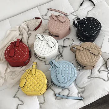 Rivet Circular Bags for Women 2019 Fashion Chain Crossbody Bag Small Handbags Diamond Lattice PU Leather Ladies Shoulder Bag Red
Rivet Circular Bags for Women 2019 Fashion Chain Crossbody Bag Small Handbags Diamond Lattice PU Leather Ladies Shoulder Bag Red