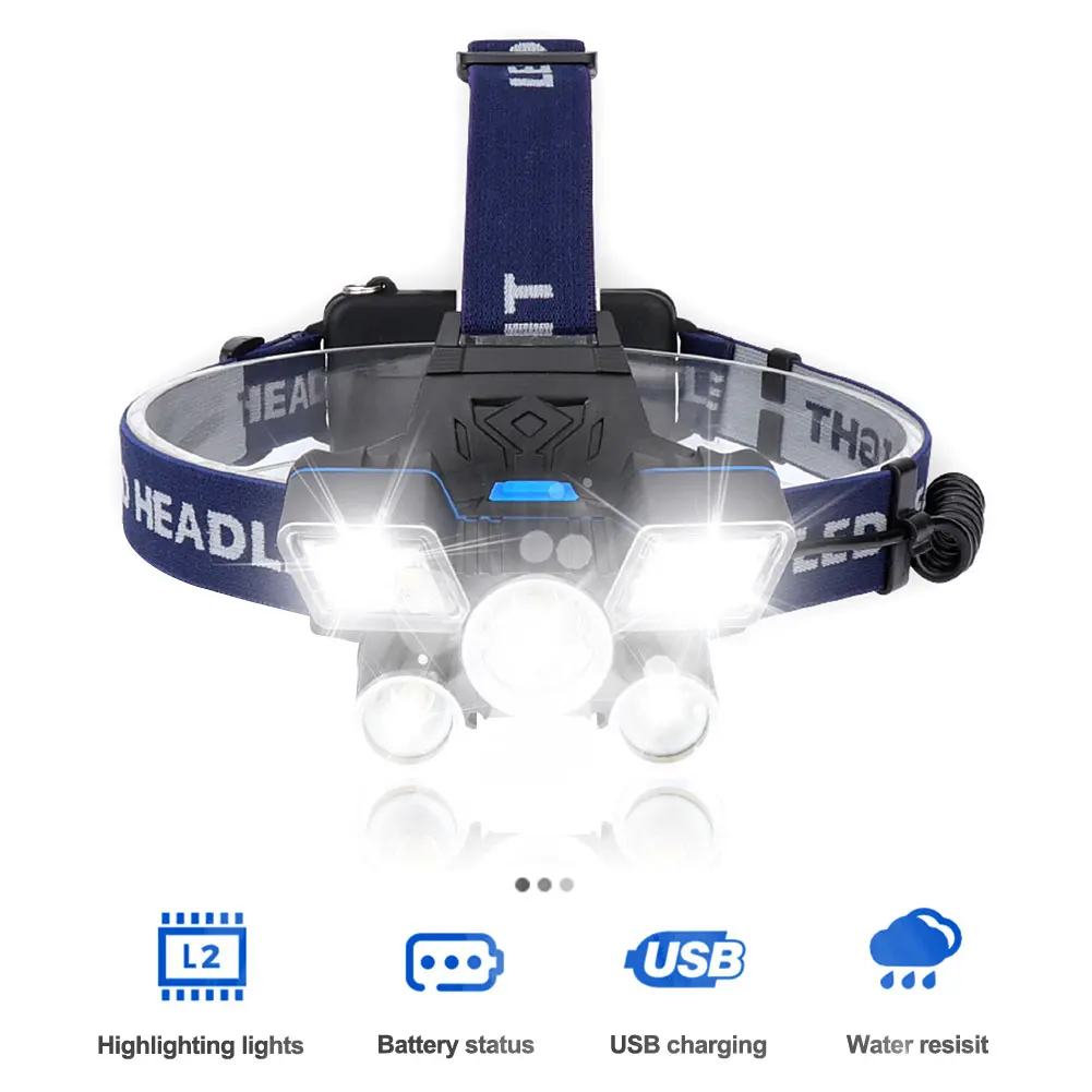 Outdoor strong light LED Headlamp USB Rechargeable Waterproof Headlight Flashlight for Outdoor Camping Working fishing Cycling
Outdoor strong light LED Headlamp USB Rechargeable Waterproof Headlight Flashlight for Outdoor Camping Working fishing Cycling