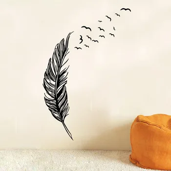 Black Feather Patterns Wall Sticker Waterproof Detachable Vinyl Birds Flying Feather Bedroom Home Decal Mural Art Decoration
Black Feather Patterns Wall Sticker Waterproof Detachable Vinyl Birds Flying Feather Bedroom Home Decal Mural Art Decoration