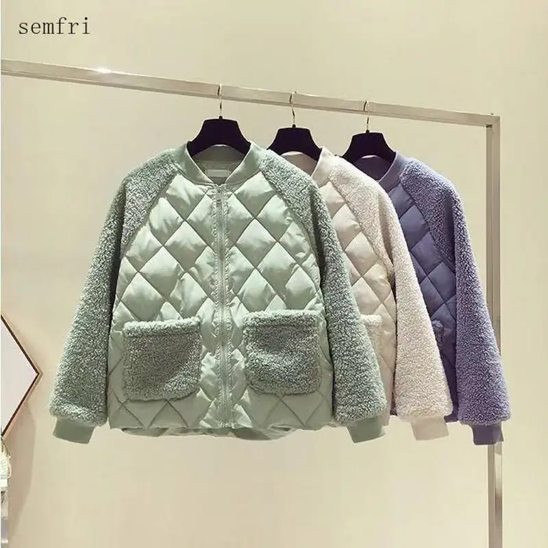 Semfri Lamb Wool Womens Jacket Autumn Winter Warm Thick Down Cotton Jacket Korean Version Loose Casual Coat 2020
Semfri Lamb Wool Womens Jacket Autumn Winter Warm Thick Down Cotton Jacket Korean Version Loose Casual Coat 2020