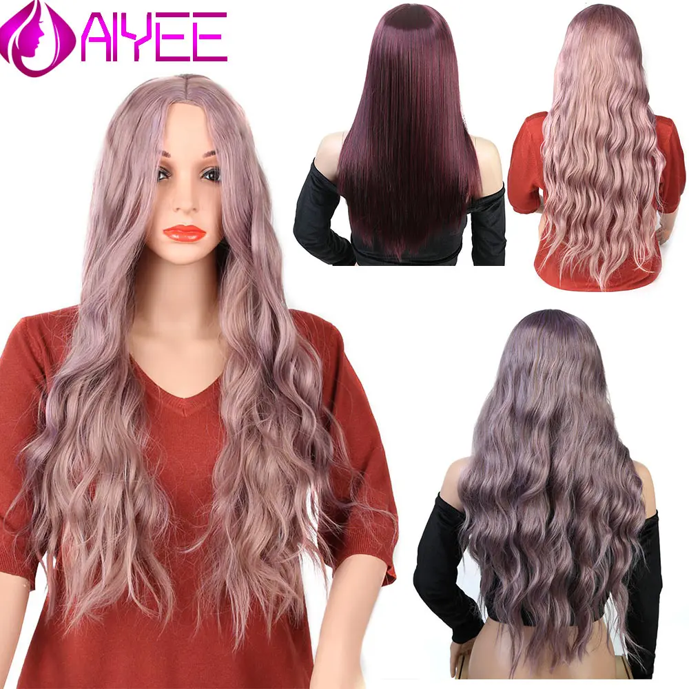 AIYEE 26" Heat Resistant African American Long Wavy Wigs with Bangs Blonde Pink Green Synthetic Wigs for Women Overwatch Cosplay
AIYEE 26" Heat Resistant African American Long Wavy Wigs with Bangs Blonde Pink Green Synthetic Wigs for Women Overwatch Cosplay