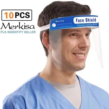 2/5/10pcs Splash-Proof Protective Face Shield Reusable Full Face Protective Mask Saliva Protection Clear Visor Respirator
2/5/10pcs Splash-Proof Protective Face Shield Reusable Full Face Protective Mask Saliva Protection Clear Visor Respirator