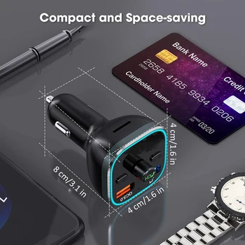 FM Transmitter Blutooth 5.0 Handsfree Car Kit MP3 Player with 6-Color RGB Light for Outdoor Parts Personal Car Accessories
FM Transmitter Blutooth 5.0 Handsfree Car Kit MP3 Player with 6-Color RGB Light for Outdoor Parts Personal Car Accessories