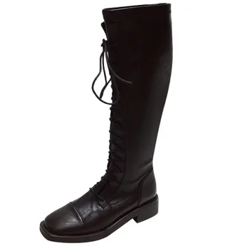 2020 new autumn and winter high-top women's boots casual wild square head with large size Martin women's boots
2020 new autumn and winter high-top women's boots casual wild square head with large size Martin women's boots