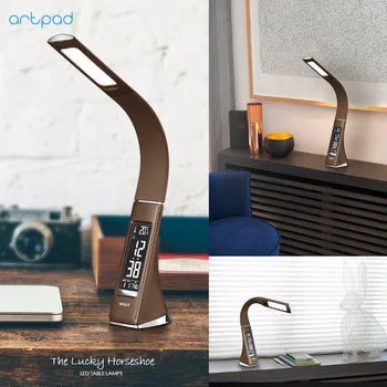 Black Brown Modern Leather Office LED Desk Lamp Dimming Touch Table Lamp with LCD Display Alarm Clock/Calendar for Business Gift
Black Brown Modern Leather Office LED Desk Lamp Dimming Touch Table Lamp with LCD Display Alarm Clock/Calendar for Business Gift