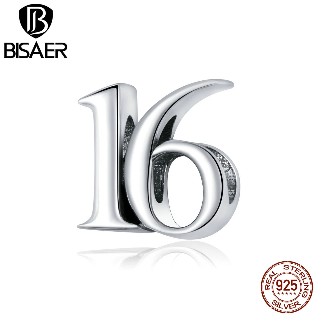 BISAER Numbers Beads 925 Sterling Silver Simple Numbers-16 Charms fit Silver Bracelets DIY Jewelry Making ECC1624
BISAER Numbers Beads 925 Sterling Silver Simple Numbers-16 Charms fit Silver Bracelets DIY Jewelry Making ECC1624