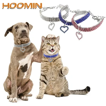 HOOMIN Necklace 20+5cm Adjustable Cat Collar Outdoor Protective Pet Accessories Heart Shape Pet Dog Collar Crystal Pet Decor 
HOOMIN Necklace 20+5cm Adjustable Cat Collar Outdoor Protective Pet Accessories Heart Shape Pet Dog Collar Crystal Pet Decor