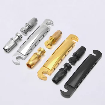 Gold/Black/Chrome 6 String Saddle Tune-O-Matic Bridge for LP Electric Guitar Replacement parts
Gold/Black/Chrome 6 String Saddle Tune-O-Matic Bridge for LP Electric Guitar Replacement parts