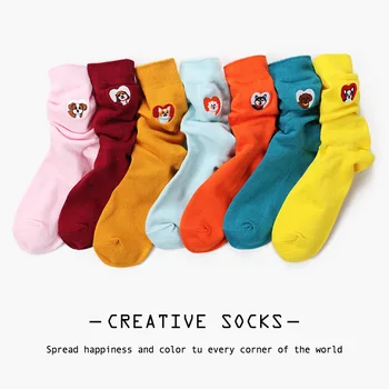 OUR TANKS 2020 Embroidery Cartoon Animal Dog Female Socks Double Needle Socks Ladies Embroidery Dog Cashmere Socks For Women
OUR TANKS 2020 Embroidery Cartoon Animal Dog Female Socks Double Needle Socks Ladies Embroidery Dog Cashmere Socks For Women