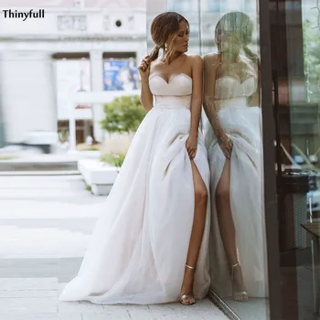 Thinyfull Sweetheart Wedding Dresses Boho 2021 With Side Split Beach A-Line Wedding Party Gowns Lace Up Back Robe De Mariage
Thinyfull Sweetheart Wedding Dresses Boho 2021 With Side Split Beach A-Line Wedding Party Gowns Lace Up Back Robe De Mariage