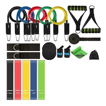 22-Piece Pull Rope Set Multi-Function 1.2 M Tpe Material Word Tension Band Fitness Strength Training
22-Piece Pull Rope Set Multi-Function 1.2 M Tpe Material Word Tension Band Fitness Strength Training