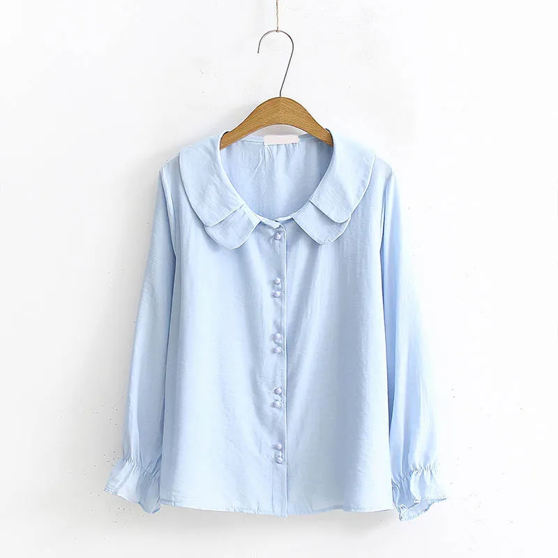 Preppy Style Casual Long Sleeve Blouse Women Doll Collar Tops Blouses Sweet Girls Spring Fall Solid Color Shirts
Preppy Style Casual Long Sleeve Blouse Women Doll Collar Tops Blouses Sweet Girls Spring Fall Solid Color Shirts